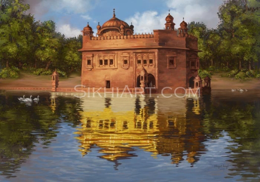 Golden Temple, Harimandir, Harmandir sahib, Darbar sahib, sikh gurudwara, Art and Architecture of Punjab, Amritsar, Sikhi Art, Sikh Art of Bhagat Singh Bedi, Painting